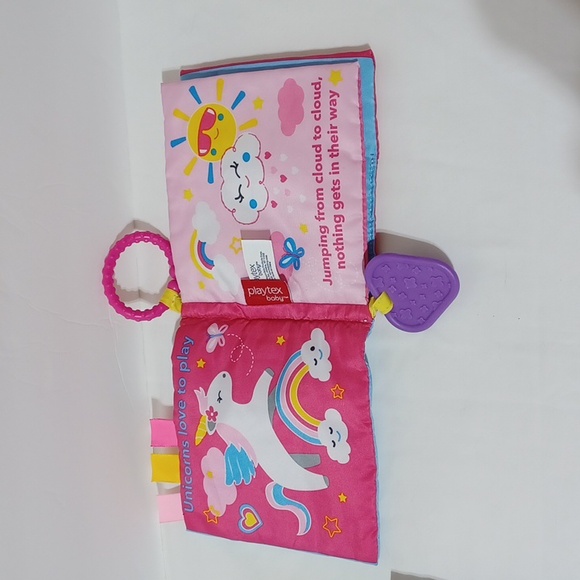 Cribmates Baby Fabric Books Set of 3 Unicorns, Animal, Musical Instruments - Picture 4 of 11